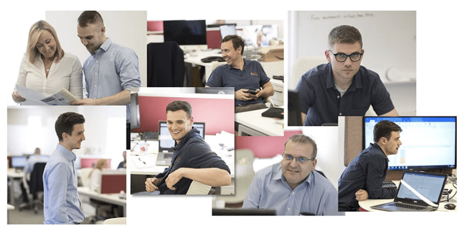 ECR team collaborating in the office