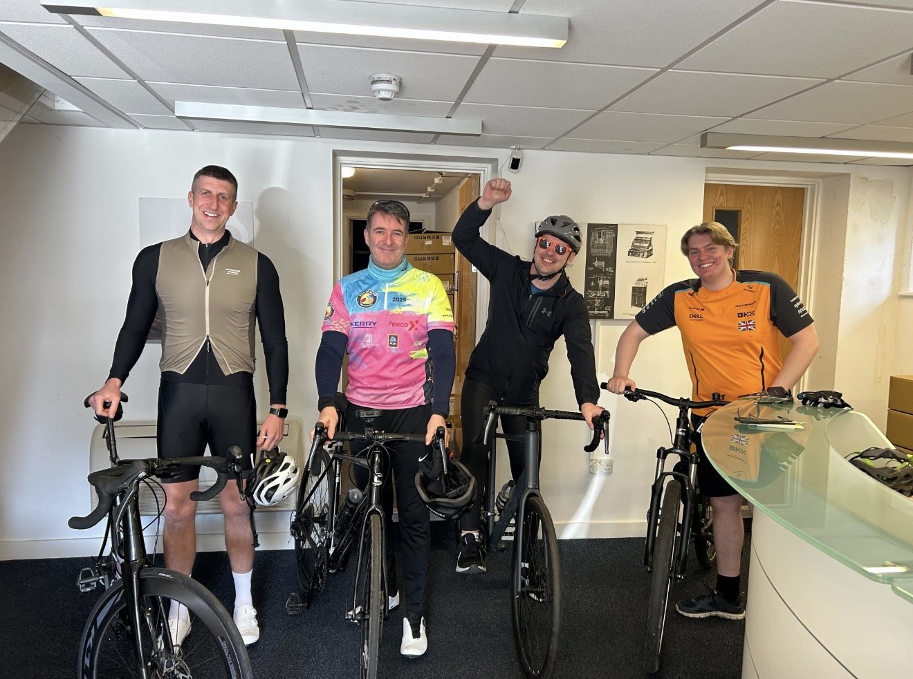 ECR team at a charity cycling event